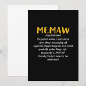 Definition von Mutter Art Memaw Einladung (Vorne/Hinten)