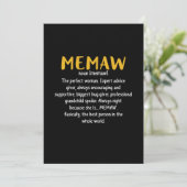 Definition von Mutter Art Memaw Feiertagskarte (Stehend Vorderseite)