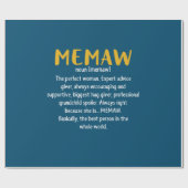 Definition von Mutter Art Memaw Geschenkpapier (Flach)