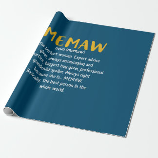 Definition von Mutter Art Memaw Geschenkpapier