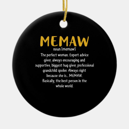 Definition von Mutter Art Memaw Keramik Ornament (Vorne)