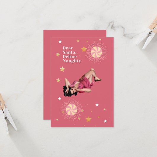 Definition von Naughty Karte (Vorderseite/Rückseite Beispiel)