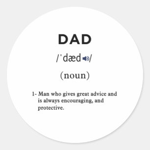 Definition von Papa Runder Aufkleber