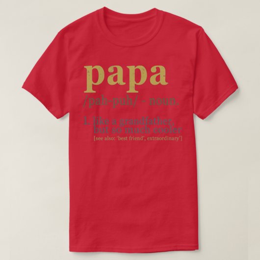 Definition von Papa T-Shirt (Design vorne)