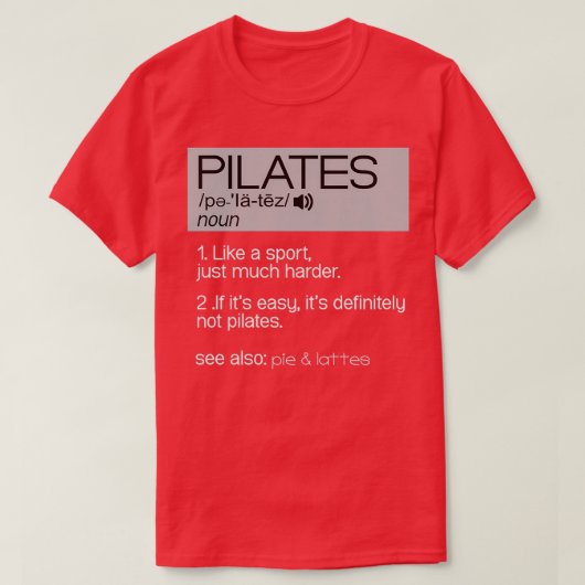 Definition von Pilates T-Shirt (Design vorne)