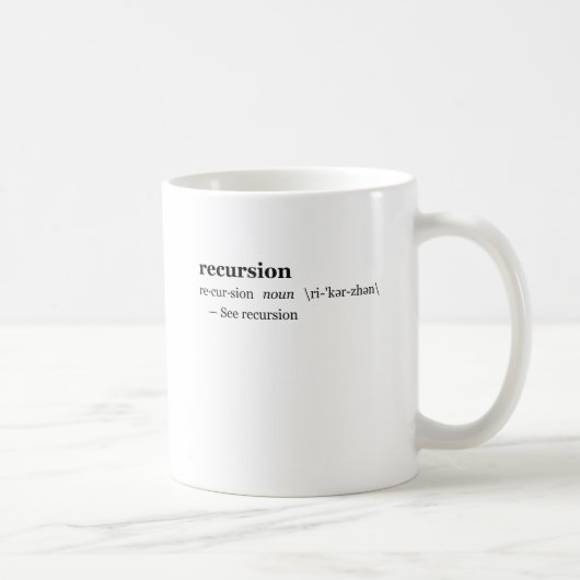 Definition von Rekursion Kaffeetasse (Rechts)