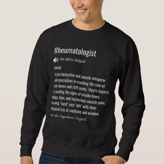 Definition von Rheumatologen Sweatshirt (Vorderseite)