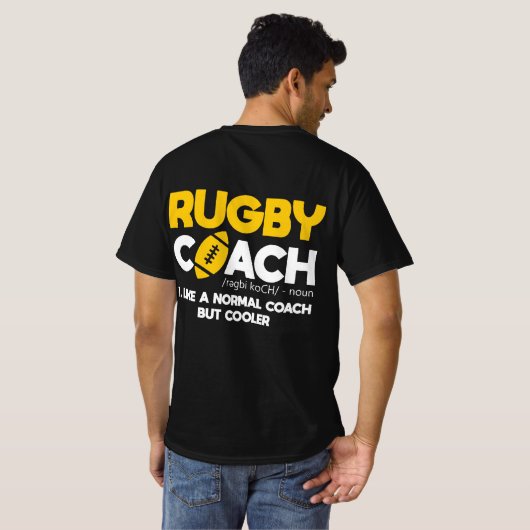 Definition von Rugby Coach T-Shirt (Schwarz voll)