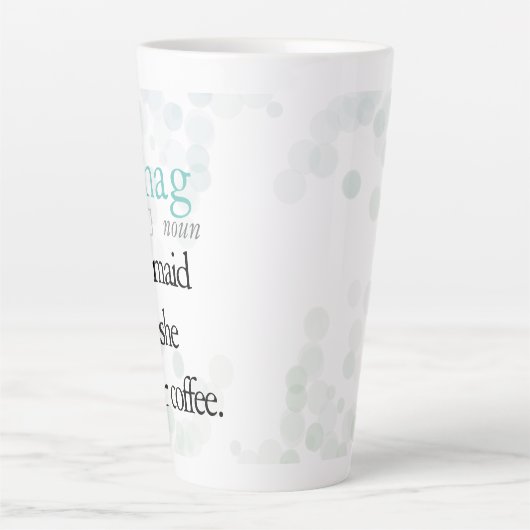 Definition von Seehecht Latte Tasse (Vorderseite)