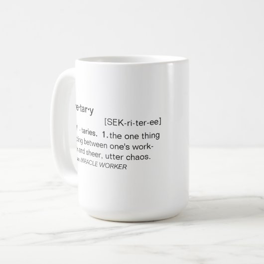 Definition von Sekretär Funny Mug Kaffeetasse (Vorderseite Links)