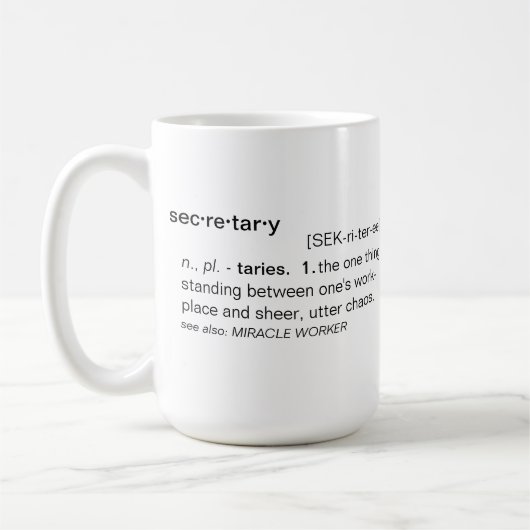 Definition von Sekretär Funny Mug Kaffeetasse (Links)