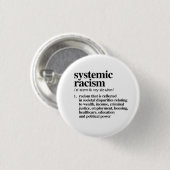 Definition von systemischem Rassismus Button (Vorne & Hinten)