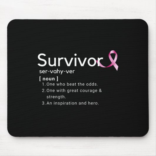 Definition von Überlebenden von Brustkrebs Mousepad (Vorne)