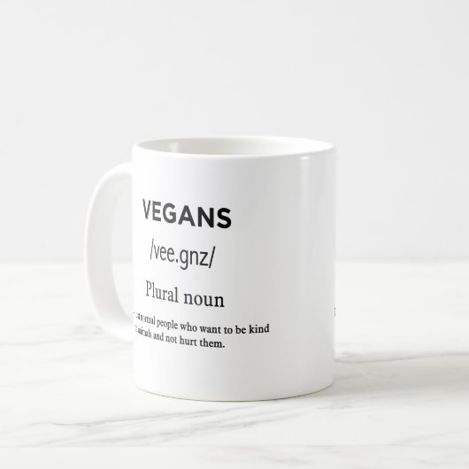 Definition von Veganen Kaffeetasse (Vorderseite Links)