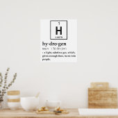 Definition von Wasserstoff Poster (Küche)