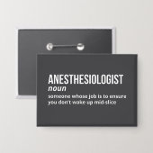 Definition von Witty Anesthesiologe Button (Vorderseite/Rückseite)