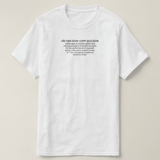 Definition von zwanghaftem Personal T-Shirt (Design vorne)