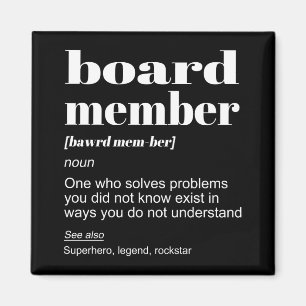 Definition Vorstandmitglied Ruhestand Humor Statem Magnet