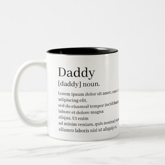 Definition Your Own Fun Personalized Zweifarbige Tasse (Links)
