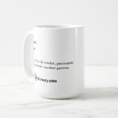 Definitions-Kaffee-Tasse Kaffeetasse (Vorderseite Links)