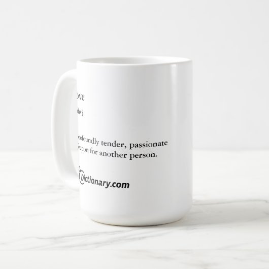 Definitions-Kaffee-Tasse Kaffeetasse (Vorderseite Links)