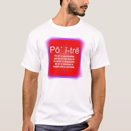 Definitions-Poesie im Rot T-Shirt (Vorderseite)