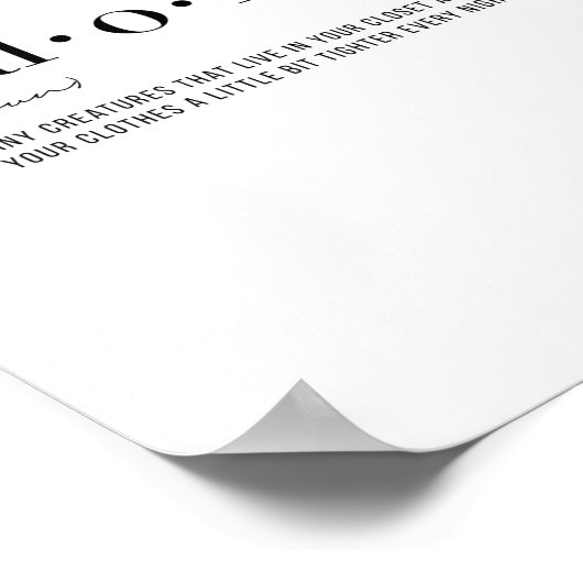 Definitionskalender Poster (Ecke)