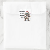 Definitiv auf der Naughty List Gremlin Quadratischer Aufkleber (Tasche)