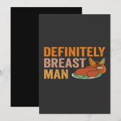 Definitiv Brust Man Funny Erntedank Türkei Einladung (Vorne/Hinten)