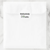 Definitiv dotierbar runder aufkleber (Tasche)