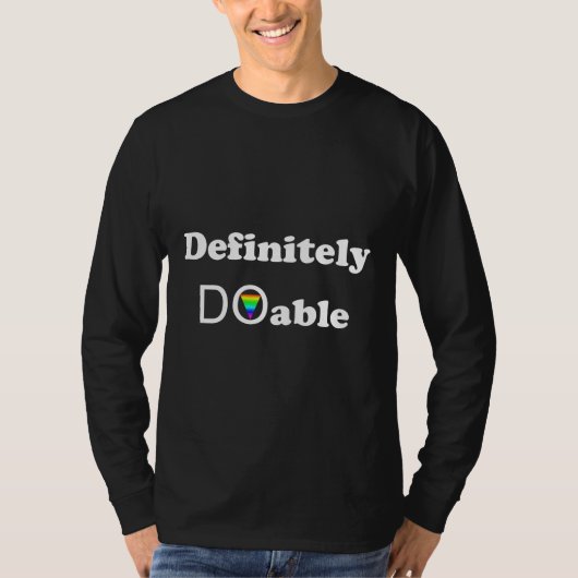 Definitiv dotierbar T-Shirt (Vorderseite)
