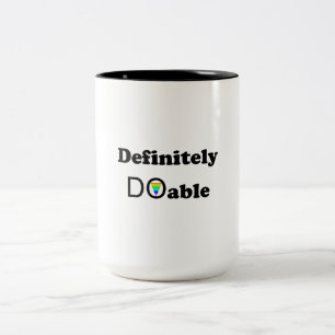 Definitiv dotierbar zweifarbige tasse