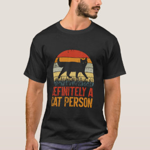 Definitiv eine Katzenperson Katzenvater T-Shirt