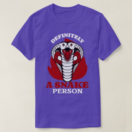 Definitiv eine Schlange Person Funny Snake T-Shirt (Design vorne)