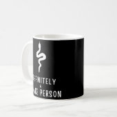 Definitiv eine Schlange Person, Schlange Lover Fun Kaffeetasse (Vorderseite Links)