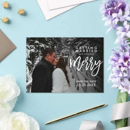 Definitiv frohe Winterhochzeit Save the Date Acryleinladungen (In Situ (Hochzeit))