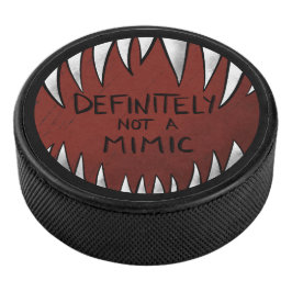 Definitiv kein Mimic D&D Gaming Geschenke Eishockey Puck
