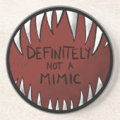 Definitiv kein Mimic D&D Gaming Geschenke Getränkeuntersetzer (Vorne)