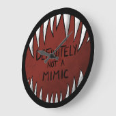Definitiv kein Mimic D&D Gaming Geschenke Große Wanduhr (Winkel)