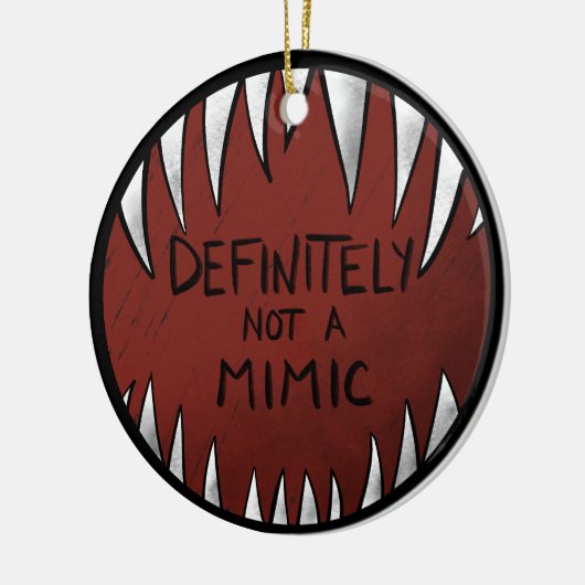 Definitiv kein Mimic D&D Gaming Geschenke Keramik Ornament (Links)