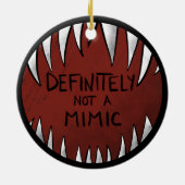 Definitiv kein Mimic D&D Gaming Geschenke Keramik Ornament (Hinten)