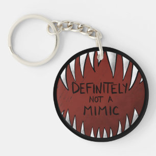 Definitiv kein Mimic D&D Gaming Geschenke Schlüsselanhänger