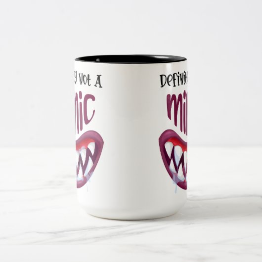 Definitiv kein Nachahmer DnD Gaming böse grin DM g Zweifarbige Tasse (Mittel)
