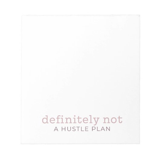 Definitiv kein Stress-Plan Notepad Notizblock (Vorderseite)