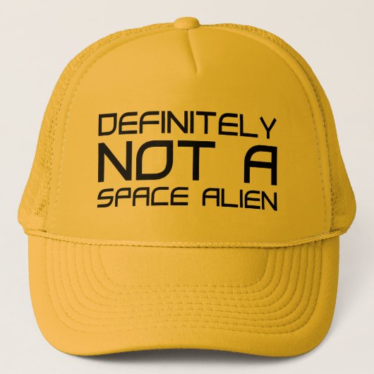 Definitiv keine Space-Alien Truckerkappe (Vorderseite)