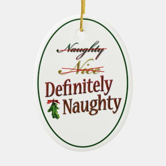 Definitiv naughty keramik ornament (Vorne)