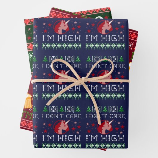 Definitiv unheimlich Weihnachten Geschenkpapier Set (Beispiel)