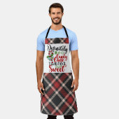 Definitiv wie eine Bonbons Weihnachtstypografie Schürze (Getragen)