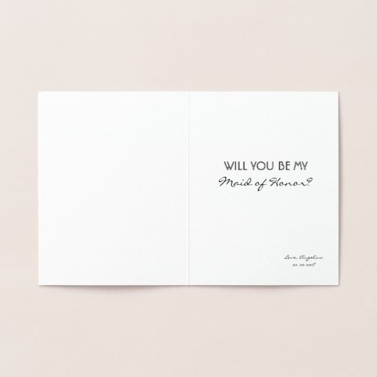 Definitiv YOU - Funny Bridesmaid Vorschlag Folienkarte (Innenseite)
