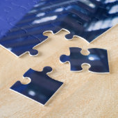 Defocused aufwärts Ansicht der Büro-Gebäudefenster Puzzle (Seite)